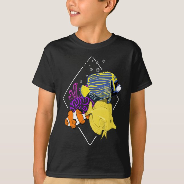 T-shirt Poisson d'eau salée Marine Hobbyiste aquatique (Devant)