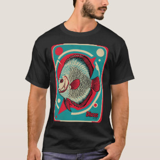 T-shirt Poisson Discus. Pour l'aquariophile connaisseur