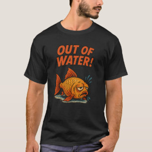 T-shirt Poisson drôle hors de l'eau – Bande dessinée rétro