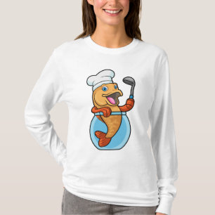 T-shirt Poisson en verre comme cuire avec cuillère à soupe