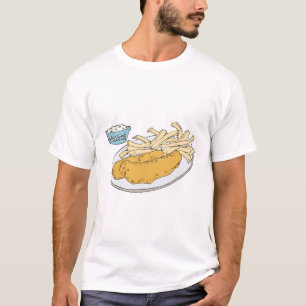 T-shirt poisson et frites