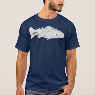 T-shirt Poisson et pêche forestière est pour hommes Poisso