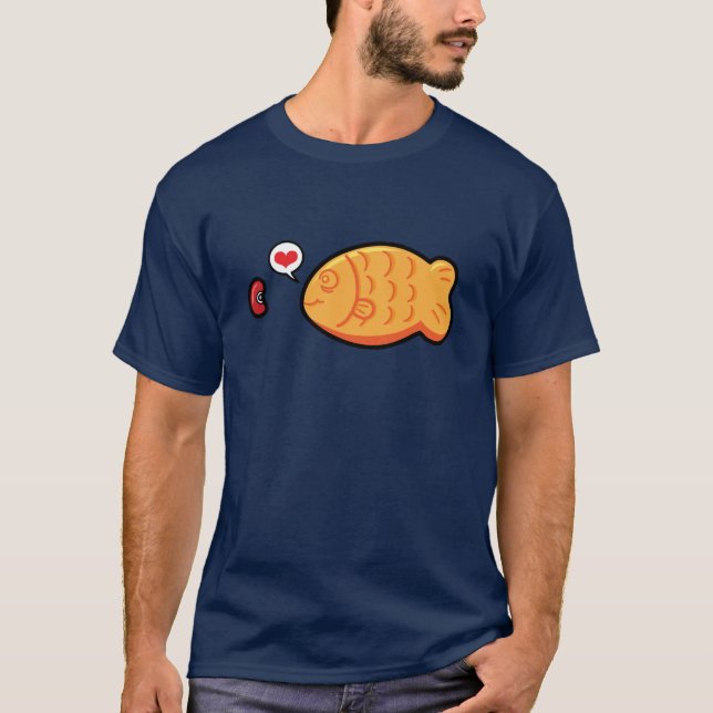 T-shirt Poisson-formé japonais de gâteau de Kawaii (Devant)