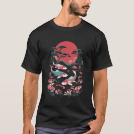T-shirt Poisson japonais Koi - Harmonie Yin Yang