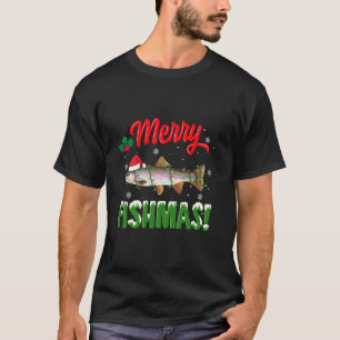 T-shirt Poisson Joyeux Noël Truite Arc-en-ciel Pêche Pyjam