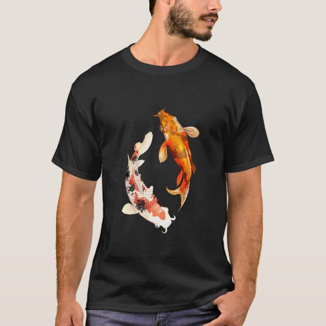 T-shirt Poisson Koi Dans L'Étang (Devant)