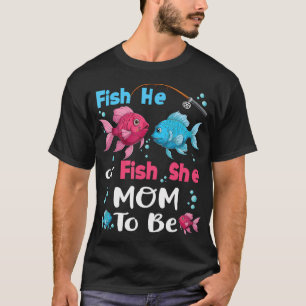 T-shirt Poisson Lui Ou Poisson Son Sexe Révèle Famille Cor