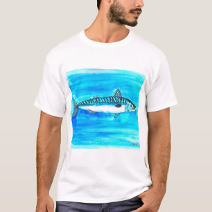 T-shirt Poisson maquereau aquarelle océan sous la mer