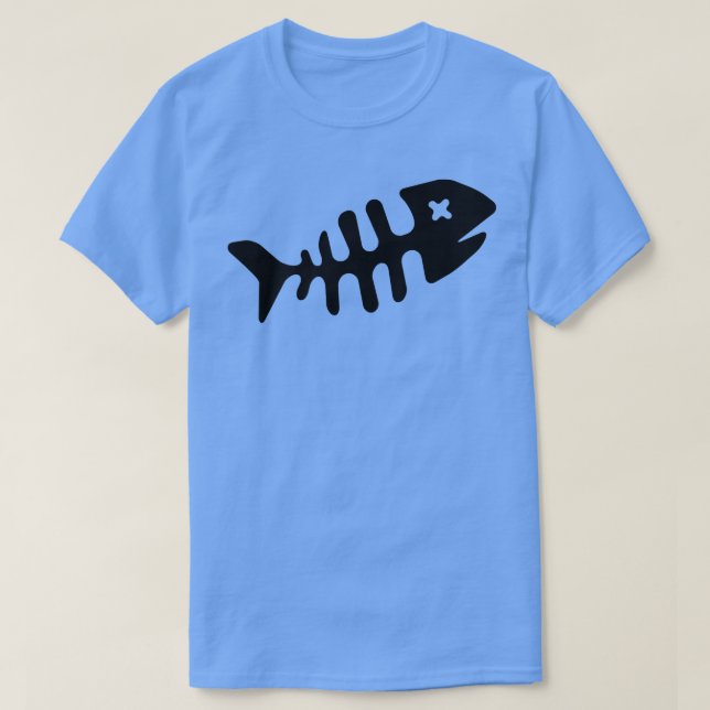 T-shirt Poisson mort Squelette Pêche natation  (Design devant)