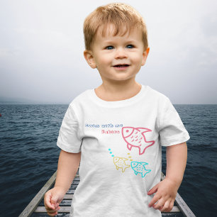 T-shirt poisson multicolore