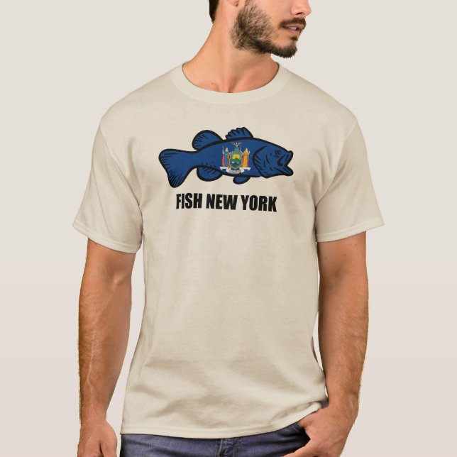 T-shirt Poisson New York Bass (Devant)