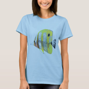 T-shirt Poisson-papillon à bande cuivrée