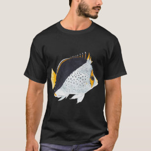 T-shirt POisson-Papillon D'Hawaï de Tinker-Chaetodon tinke
