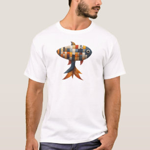 T-shirt Poisson Patchwork