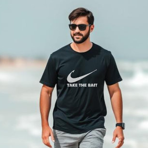 T-shirt Poisson-Poisson Coeur-Pêcheur-Prenez l'appât