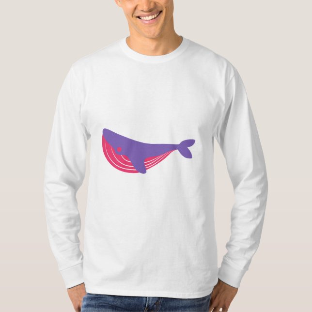 T-shirt Poisson pourpre et rose (Devant)