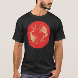 T-shirt Poisson rouge chinois Carpe asiatique japonais Poi