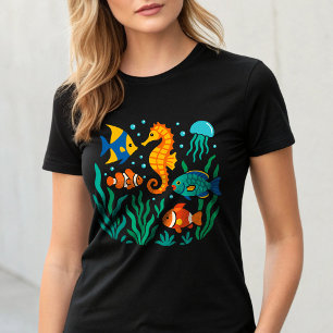 T-shirt Poisson sous-marin tropical - Vie marine