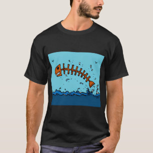 T-shirt Poisson squelette volant