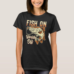 T-shirt Poisson sur Monde éteint - Conception pour les pêc