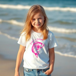 T-shirt Poisson sur rose estivale