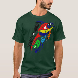 T-shirt Poisson tropical Abstrait