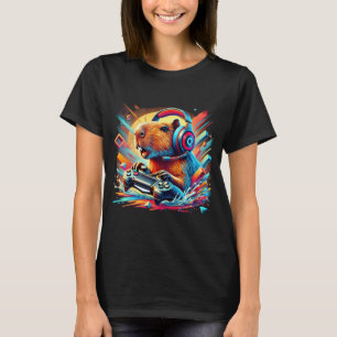 T-shirt Poisson Tropical Coloré Éclaboussure