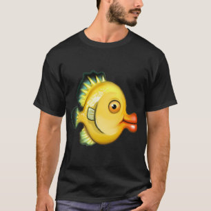 T-shirt Poisson tropical jaune embrassant le récif