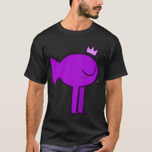 T-shirt Poisson Violet avec des Pattes