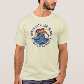 T-shirt Poisson volant Vintage de l'île Catalina