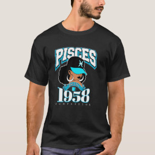 T-shirt Poissons 1958 Astro Année Reine Mélanine Déesse Af