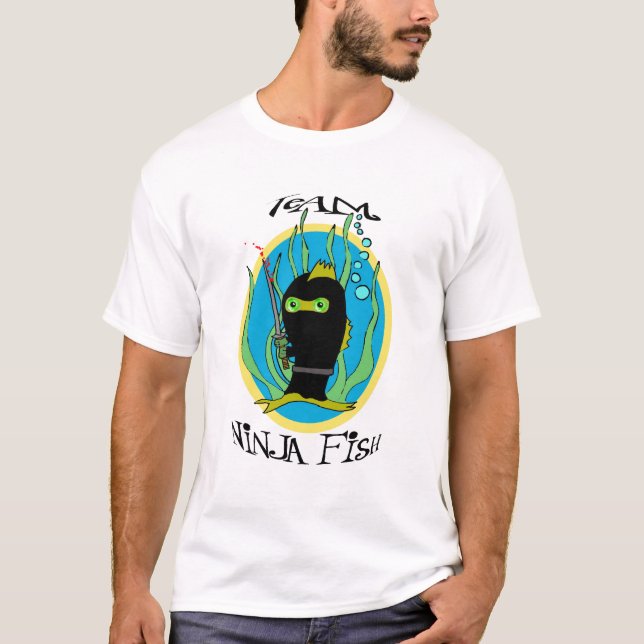 T-shirt poissons 5 de ninja (Devant)