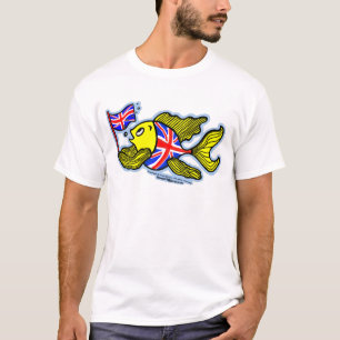 T-shirt Poissons britanniques avec un drapeau d'Union Jack