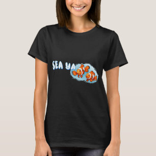 T-shirt Poissons clowns avec salutations SEA YA (petit mod