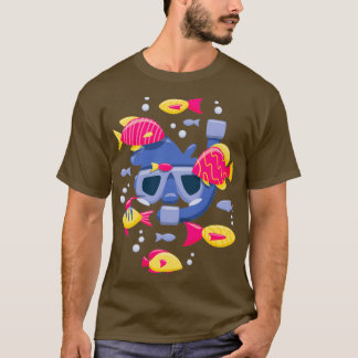 T-shirt Poissons colorés en snorkeling