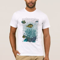 Poissons, coquillages bleus et coraux