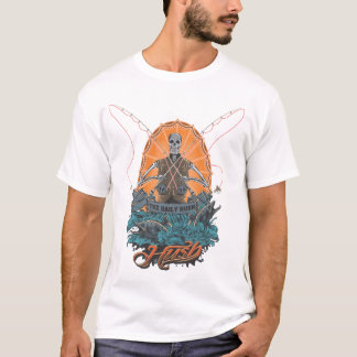 T-shirt poissons de mouche de crâne de silence