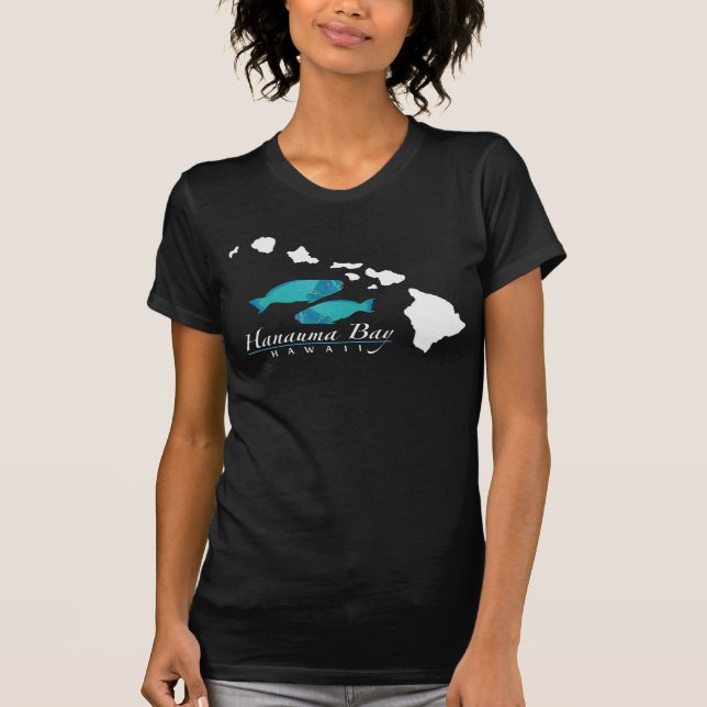 T-shirt Poissons de perroquet - baie Hawaï de Hanauma (Devant)