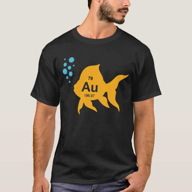 T-shirt Poissons élémentaires d'or de Tableau périodique (Devant)