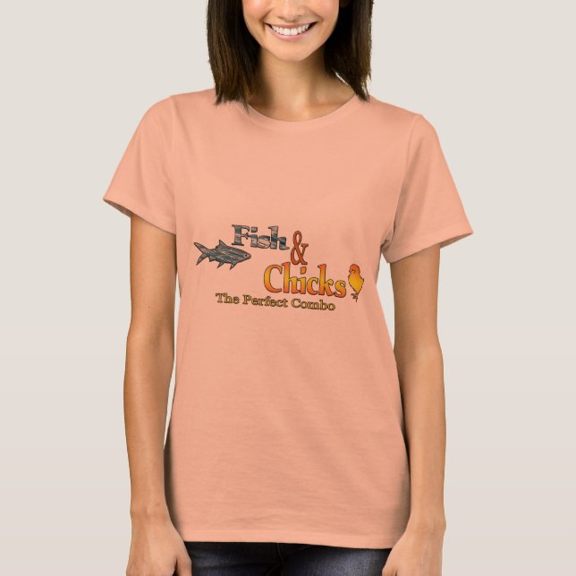 T-shirt Poissons et pousses Pêche amusante (Devant)