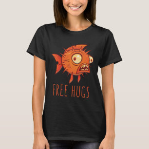 T-shirt Poissons Libres Cartoon Poisson Fou