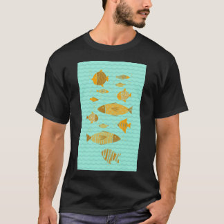 T-shirt Poissons nageant dans une mer bleue