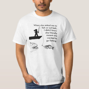 T-shirt Poissons ou amorce coupée