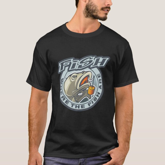 T-shirt Poissons Où Sont Les Poissons.Pêche Angel (Devant)