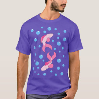 T-shirt Poissons roses et bulles