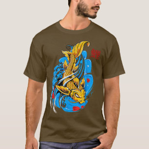 T-shirt poissons samouraïs et vagues (2)
