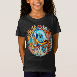 T-Shirt Poissons Tropicaux Couleurs Vives Ambiance Été