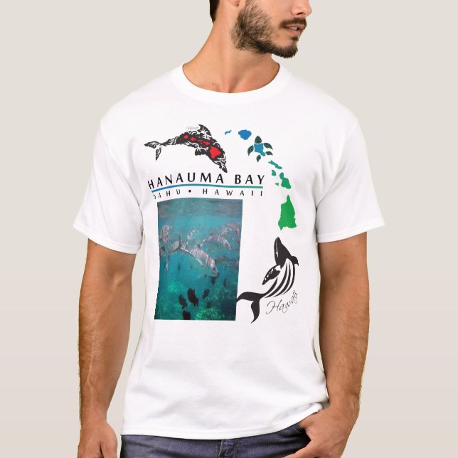 T-shirt Poissons tropicaux d'îles d'Hawaï (Devant)
