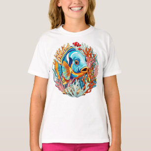 T-shirt Poissons Tropicaux Vives Couleurs d'Été