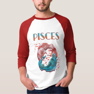T-shirt Poissons Zodiaque Horoscope Signe d'Eau Astrologie